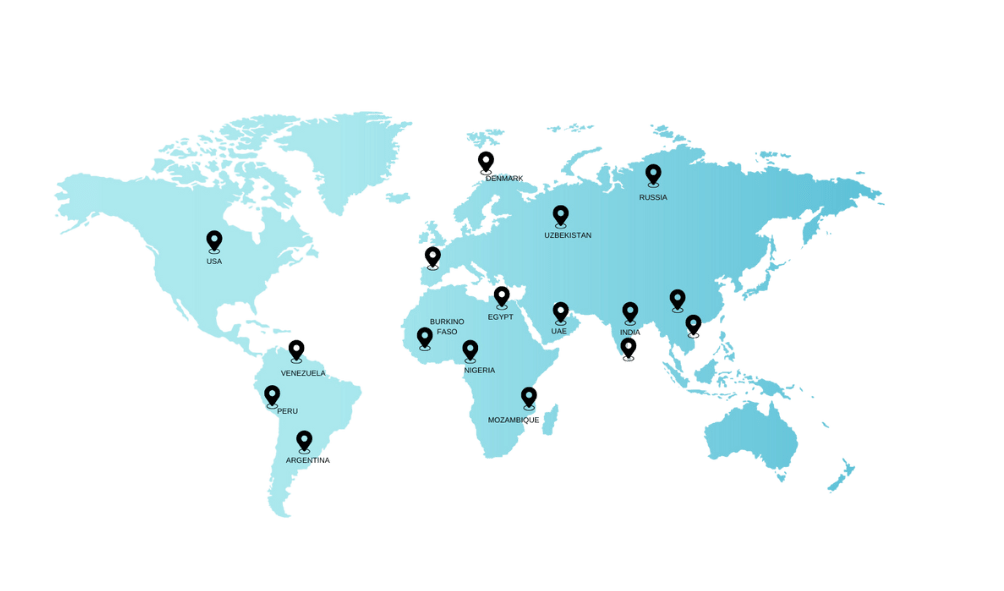Muez Hest Global client reach map